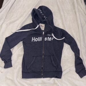 Hollister Dark Blue Zip-Up Hoodie